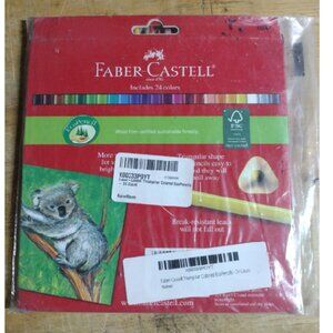 Faber-Castell Triangular Colored EcoPencils - 24 Colored Pencils for Kids,